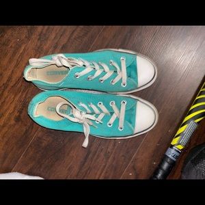 Teal Low Top Converse